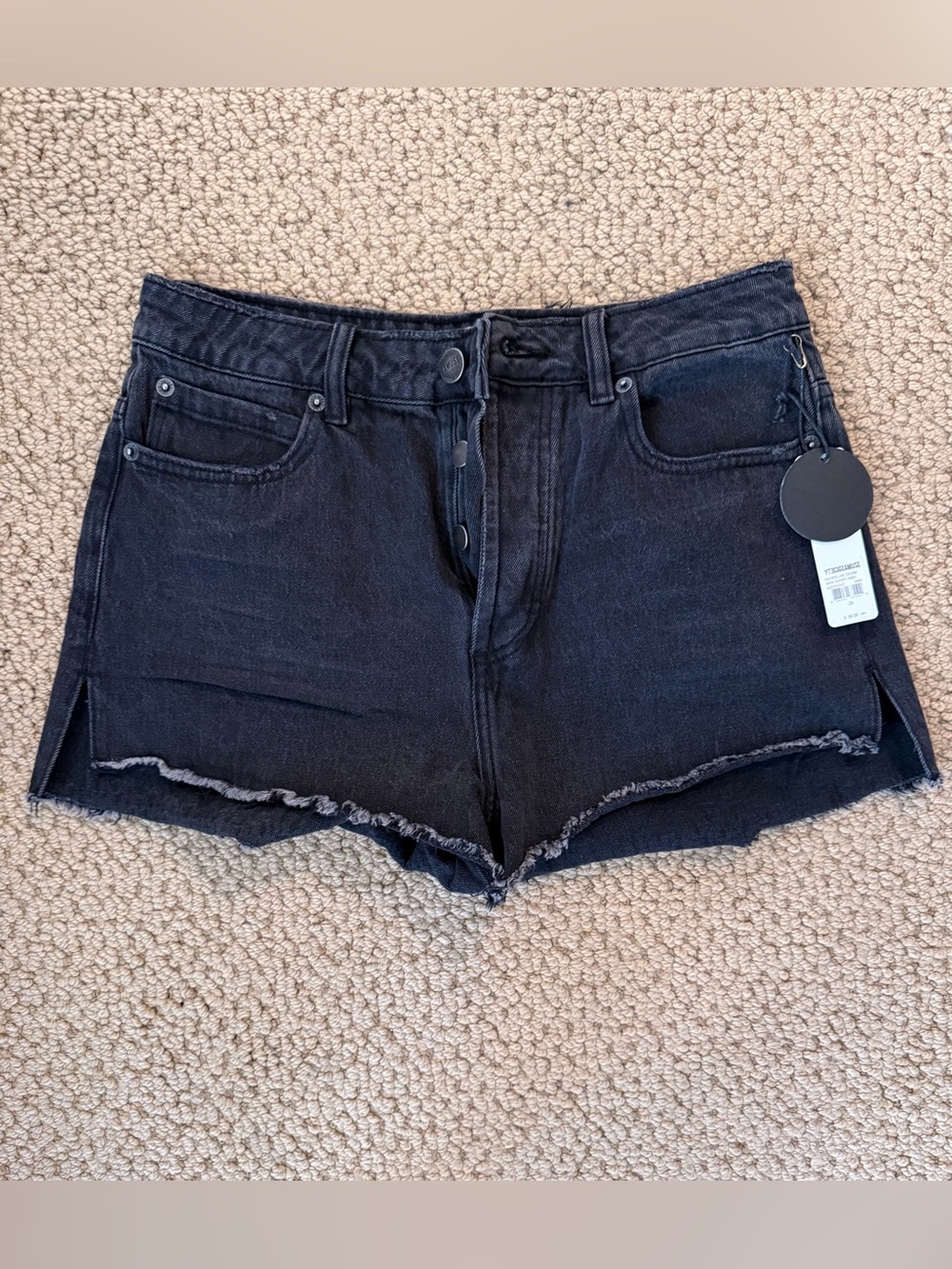 NWT Amuse Society Washed Black denim shorts